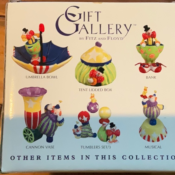 Rare Vintage FItz & Floyd “Clowning Around” series “Shoes Dish - NIB - Picture 6 of 8